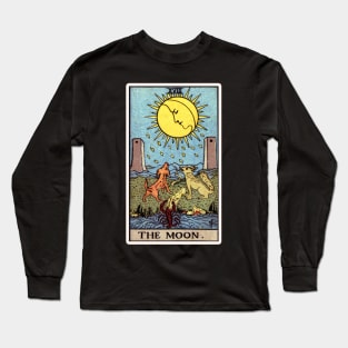 XVIII. The Moon Tarot Card Long Sleeve T-Shirt